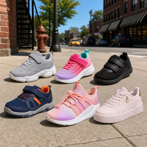 Sepatu Olahraga Anak Berkualitas Tinggi Bahan PU Mesh Ringan dan Bernapas, Sneakers Kasual untuk Anak Perempuan, Laki-laki, dan Pelajar - Product Image 1