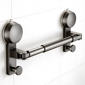 Portasciugamani Moderno a Parete <span class=keywords><strong>con</strong></span> <span class=keywords><strong>Ventosa</strong></span>, <span class=keywords><strong>Porta</strong></span> <span class=keywords><strong>Asciugamani</strong></span> Lucido Senza Foratura per <span class=keywords><strong>Bagno</strong></span> e Toilette - Product Image 6