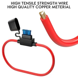 Mini boîte à fusibles pour voiture Type de lame Porte-fusible en ligne étanche pour 2V 30A Prise d'interrupteur de coupure de fil pour motos de voiture - Product Image 6