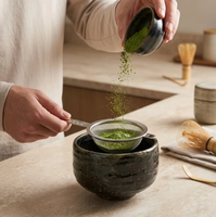 Passoire à thé en acier inoxydable à mailles fines avec poignée martelée - Filtre à feuilles de thé de qualité supérieure pour thé en vrac, matcha et café