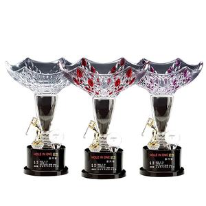 Grand trophée en verre de cristal de cadeau promotionnel et d'affaires de luxe - Product Image 4