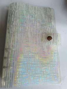 Lluvia de meteoritos brillo A5/A6 cubierta de carpeta de presupuesto carpeta de anillos de hojas sueltas transparente Carpeta de plástico de PVC <span class=keywords><strong>cuaderno</strong></span> para planificador diario A - Product Image 3
