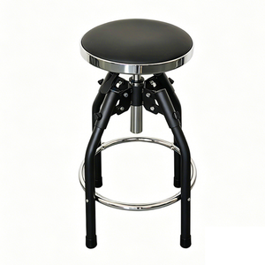 Silla Alta de <span class=keywords><strong>Bar</strong></span> Giratoria con Elevación a Gas, Altura Ajustable de 73 a 85 cm, Capacidad de 270 lb, Asiento Acolchado de PVC, Reposapiés de Anillo, para Restaurante, <span class=keywords><strong>Bar</strong></span>, Cafetería - Product Image 1
