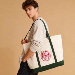 Nặng Thời Trang Cổ Điển Chất Lượng Lớn Sinh Thái Của Phụ Nữ Bông Vải Mua Sắm Totes Túi Cho Cuối Tuần Qua Đêm Bãi Biển Vai Túi Xách - Product Image 1