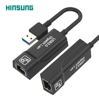 Драйвер USB 3,0 USB-A мужчина к RJ45 женщина Ethernet концентратор донгл адаптер для ноутбука, настольного компьютера