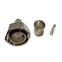 Conector RF de Alto Rendimiento 4.3-10-C-J7, Conector Macho Mini DIN 4.3-10, Crimpado RG213 RG8