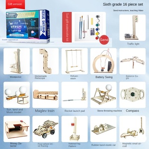 ชุดทดลองวิทยาศาสตร์ DIY สำหรับเด็ก ชุด STEM สำหรับการเรียนรู้ที่บ้าน วัสดุไ<span class=keywords><strong>ม</strong></span>้ 16 ชิ้น ไม่ต้องใช้แบตเตอรี่ - Product Image 4