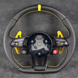 Leviers de vitesses en cuir personnalisés, bouton de démarrage, volant pour <span class=keywords><strong>Audi</strong></span> R8 TT A4 A5 B8 B9 S4 <span class=keywords><strong>RS6</strong></span> A6 C7RS Q5 Q6, haute qualité, sport - Product Image 1
