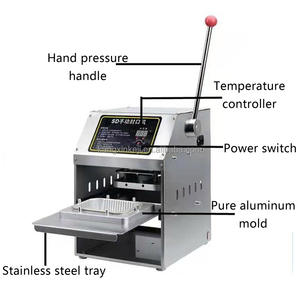 Mesin penyegel panas, mesin segel terus-menerus kantong tanah cangkir teh Manual k-cup Sealer aluminium Foil kapsul kopi - Product Image 5