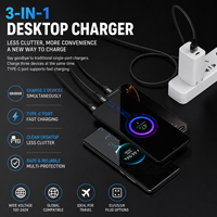 Câble de charge USB 3 en 1 HYTO de haute qualité, câble de charge rapide multiport 100W avec câble de téléphone TYPE C/IOS/Micro-USB
