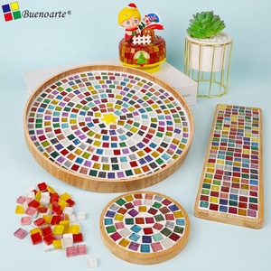 200g 1cm mélange couleur carré paillettes mosaïque tesserae cristal tuile moderne bricolage loisirs mosaïque Art matériel fournisseur - Product Image 5