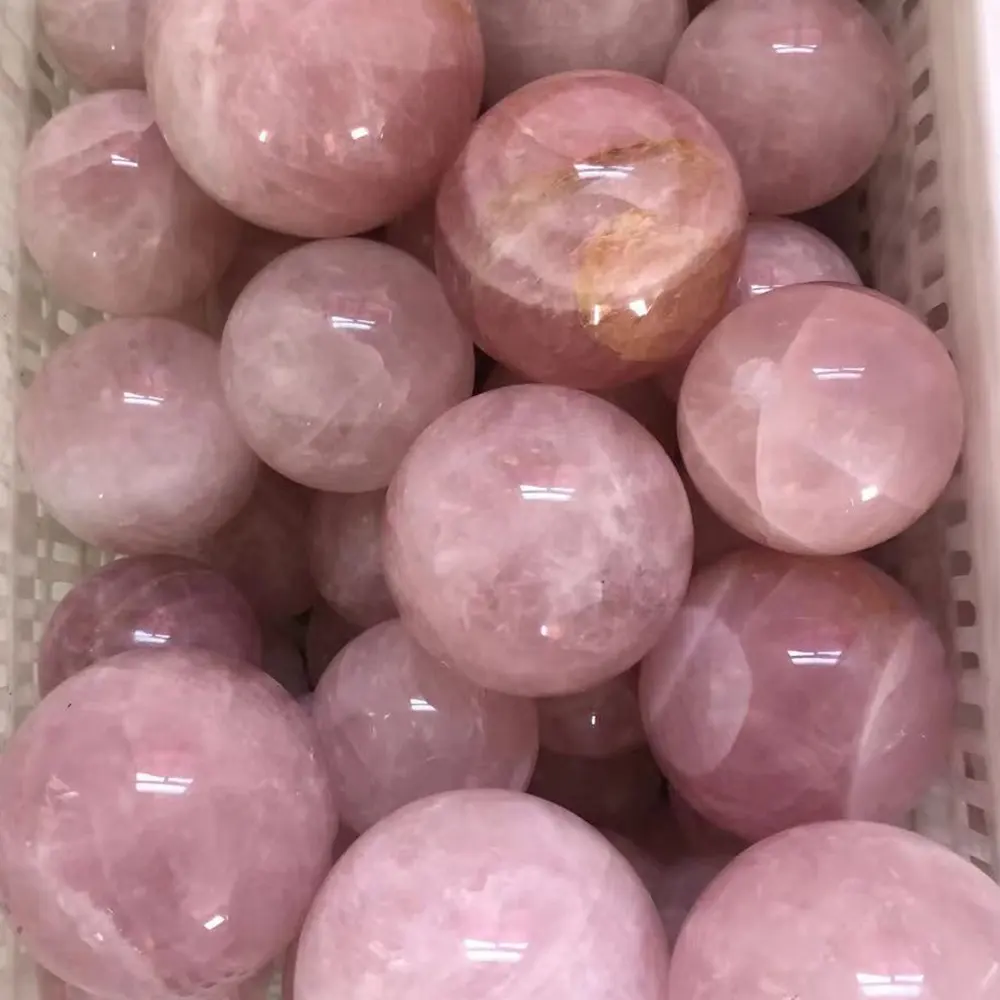Boule de cristal de Quartz Rose naturel, accessoire de grande taille, sphère de guérison, pour les ornements, vente en gros,