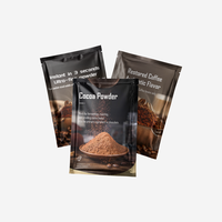 Sacs bruns plats thermoscellés imprimés sur mesure à trois côtés pochette en papier d'aluminium 10g 20g 30g 50g sachet d'emballage pour thé, café