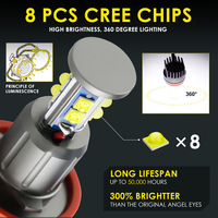 Nouveau Design KIT ANGE YEUX LED 80W pour E90 E92 X5 E71 X6 E82 E60 E70 2007/2011 6000K