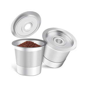 Filtres à café réutilisables pour cafetières à dosettes, dosettes universelles rechargeables, filtres réutilisables pour dosettes avec cuillère doseuse - Product Image 1
