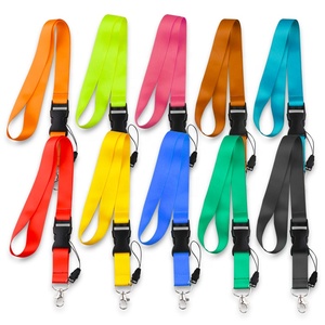 Factory Cheap Fast Delivery Pure Colors Neck Polyester Sublimation Id Card Holder Gift Promotional Lanyard Wholesale