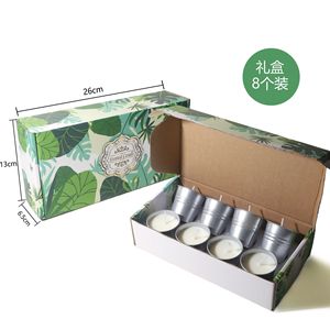 Velas aromáticas LANJO en lata de hojalata hechas a mano con aroma a hierba de limón, paquete de 8/12 unidades, velas de cera de soja ecológicas para uso en exteriores. - Product Image 6