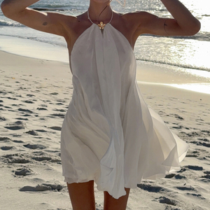 เดรสทรงเอลายดอกไม้ฝรั่งเศสประดับห่วงโลหะ ดีไซน์หรูหราทันสมัย เหมาะสำหรับวันหยุดพักผ่อนและงานปาร์ตี้ - Product Image 2