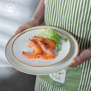 Vajilla de Cerámica de Alta Calidad con Borde Amarillo Tierra Pintado a Mano, Nuevo Diseño para Restaurante - Product Image 5