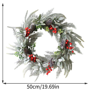 Guirnalda Navideña Decorativa de Agujas de Pino Blancas Artificiales para Fiesta de Navidad - Product Image 2