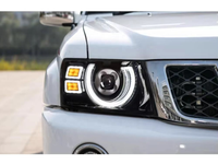 Phares LED de style Defender pour Nissan Patrol Y61 Safari GU4 GU5 97-20, conversion de phares avant ronds avec masque intégral personnalisé