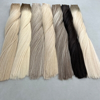 Extensions de cheveux naturels bruts européens Genius Weft en gros, double épaisseur, lisses, coupables, sans mèche apparente, pour boutiques de luxe