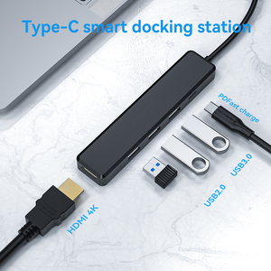 4 trong 1 loại C HUB Multiport Adapter bàn gắn USB C HUB Docking Station với USB3.0 USB2.0 4K HDMI cho máy tính xách tay cứng comput - Product Image 3