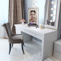 Espejo de Maquillaje Inteligente MIRROH.AI con Pantalla Táctil LED de 21.5 Pulgadas, Diseño Moderno para Salón, Prueba Virtual