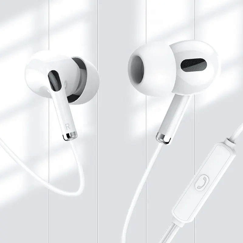 סגנון חדש 3.5mm שקע TPE אוזניות אוזניות 1.2 M דיבורית סטריאו ב-אוזן קווית אוזניות עבור iPhone