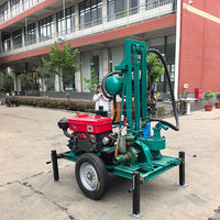 Foreuse hydraulique portable pour puits d'eau, 150 m, rotation, forage de boue, moteur diesel Changchai 25 CV, utilisation facile pour les zones rurales du Vietnam