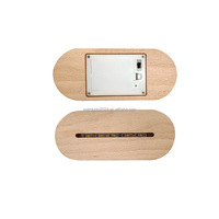 Base de veilleuse en bois ronde ovale à 7 couleurs LED, support de lampe 3D RVB pour acrylique de conception de carton vierge