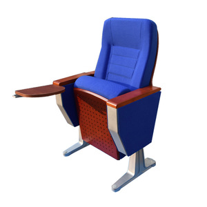Silla de Cine MZ-918 de Aleación de Aluminio Azul con Reposabrazos para Uso en Auditorios y Teatros - Product Image 1