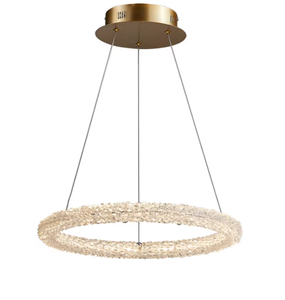 Zèle éclairage appel d'offres décor intérieur forme ronde cristal pendentif lumière or cristal lustre lumière - Product Image 1