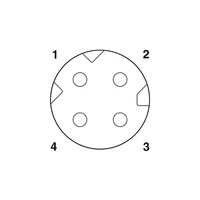 Connecteurs circulaires M12 étanches pour automobile, 4 broches, femelle, avec câble de codage pour panneau avant, capteur et montage sur circuit imprimé