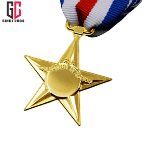 15 سنة مصنع مخصص الولايات المتحدة الأمريكية نجمة الفضة المعادن ميدالية قسط 3D سبائك الزنك المعادن هدية الحرف اليدوية - Product Image 2