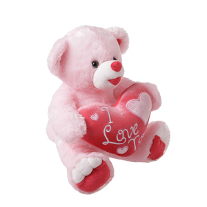 Personnalisé OEM <span class=keywords><strong>Happy</strong></span> Valentine Bear 9.8 "Animal en <span class=keywords><strong>peluche</strong></span> blanc avec message rouge oreiller cadeaux de Saint Valentin jouets en <span class=keywords><strong>peluche</strong></span> - Product Image 2