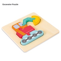 Jeu de puzzle 3D cognitif animal éducatif précoce enfants petit puzzle en bois