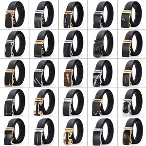 Nuovo Design da <span class=keywords><strong>uomo</strong></span> cintura ufficiale in vera pelle nera con cintura semplice fibbia automatica per gli uomini - Product Image 3