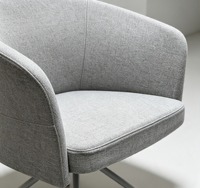 Fauteuil à base métallique, directement de l'usine, pour cantine, salle à manger, espace détente de bureau, ou café.