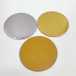 Heißer Verkauf Kuchen Dekorieren Gold Kuchen brett Runde Kreis Pappe Basis karte Für Kuchen Verpackung