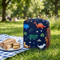 Sac isotherme personnalisable pour enfants avec impression, réutilisable, en PEVA, avec poche latérale en filet, OEM ODM