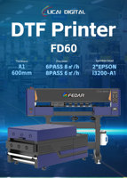 Machine d'impression DTF FD60 60CM avec 2 têtes d'impression I3200, logiciel RIP Maintop inclus, fourniture directe usine pour T-shirts