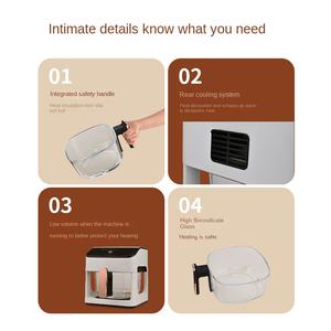 Friteuse à air, Four intelligent à température contrôlée, Friteuse domestique transparente et visible pour tous les verres, Friteuse électrique entièrement automatique - Product Image 2