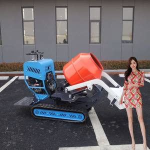 Precio de fábrica Mini Crawler Cemento Hormigonera Máquina mezcladora de mortero Volquete de orugas Mezclador de cemento - Product Image 4