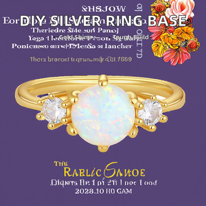 Anillo de Novia para Mujer, Joyería de Boda, Oro Vermeil, Plata de Ley 925, Oro Sólido, Ray of Hope, Circonita Cúbica Redonda, Ópalo - Product Image 5