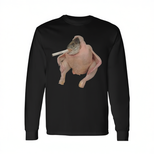 Camiseta de manga larga con diseño de pez y pollo fumando un cigarrillo, meme divertido - Product Image 2