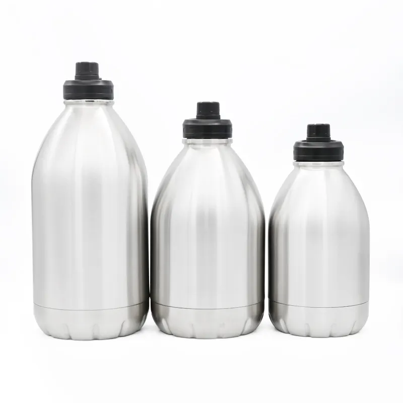 Hongtai 음료 용기 물 주전자 128oz 슈퍼 빅 사이즈 물병 손잡이 스테인레스 스틸 주전자 재활용 재료 BPA 무료