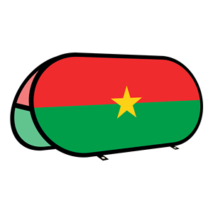 Burkina_Faso Oval Pop up <b>Banner</b> Warp-knitted Fabric for Outdoor Advertising Promotion Outdoor Tent - Product Image 1