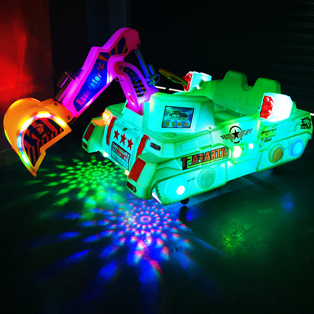 Electric Adult Toy Car Children's Excavator Bumper Car Music Remote Control Colorful Lights Indoor Outdoor 24V Battery
