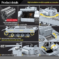 100064 Segunda Guerra Mundial 2 militar alemán Pantera tanque 121 soldado arma Serie modelo WW2 ladrillos juguetes para niños juegos de bloques de construcción